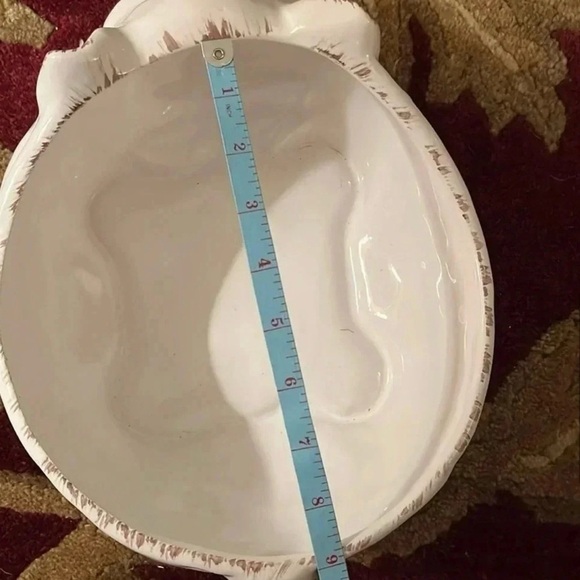 Farmhouse Large White Pig Ceramic Bowl Container - Picture 8 of 10